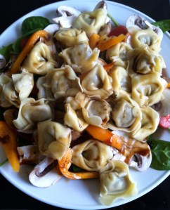 warm tortellini salad