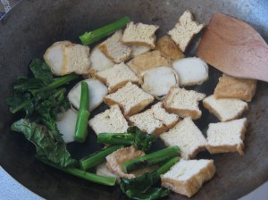 Start with the items that take the longest to cook.